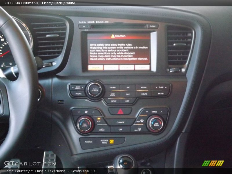 Ebony Black / White 2013 Kia Optima SX
