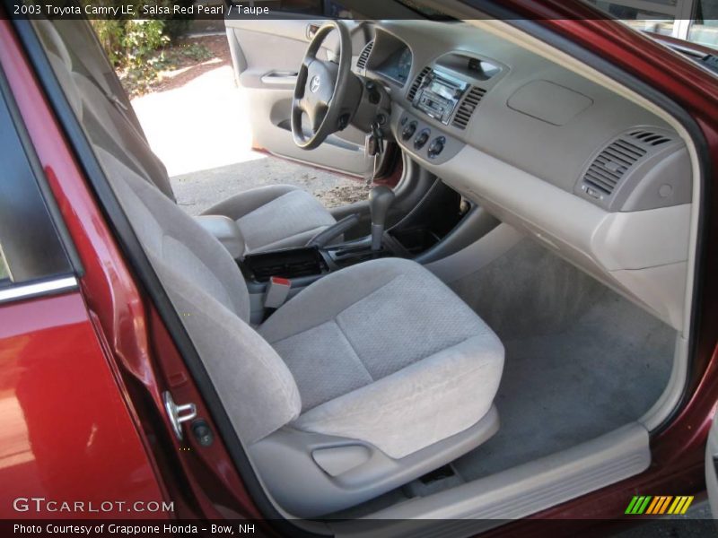 Salsa Red Pearl / Taupe 2003 Toyota Camry LE