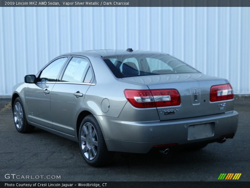 Vapor Silver Metallic / Dark Charcoal 2009 Lincoln MKZ AWD Sedan