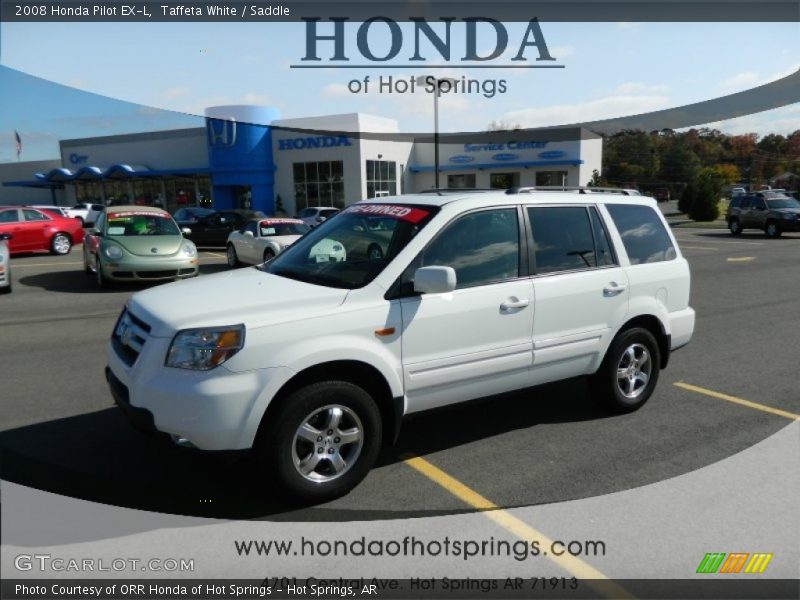 Taffeta White / Saddle 2008 Honda Pilot EX-L