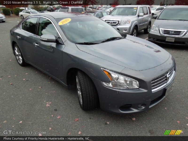 Mystic Jade Green / Charcoal 2010 Nissan Maxima 3.5 S