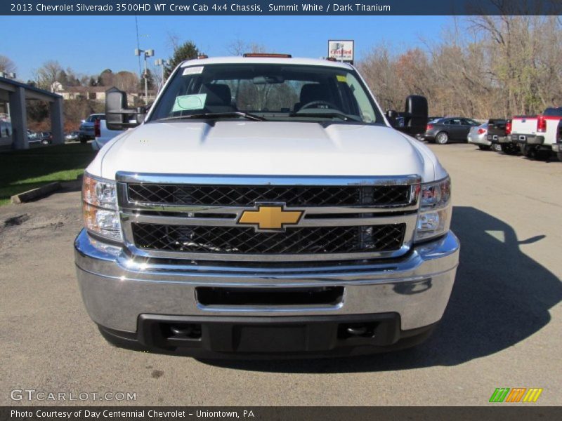 Summit White / Dark Titanium 2013 Chevrolet Silverado 3500HD WT Crew Cab 4x4 Chassis