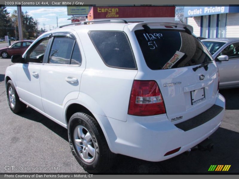 Clear White / Gray 2009 Kia Sorento LX 4x4