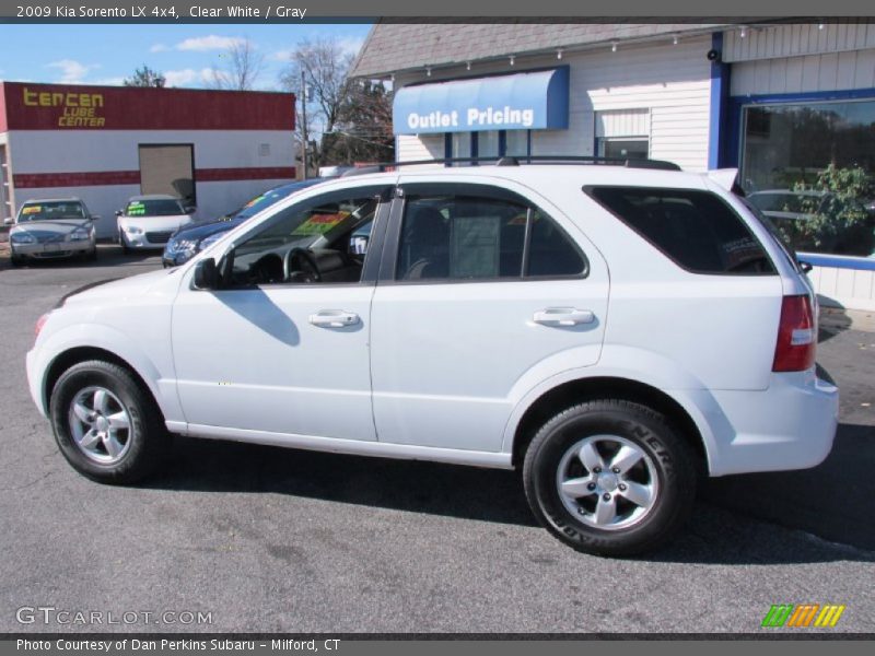 Clear White / Gray 2009 Kia Sorento LX 4x4