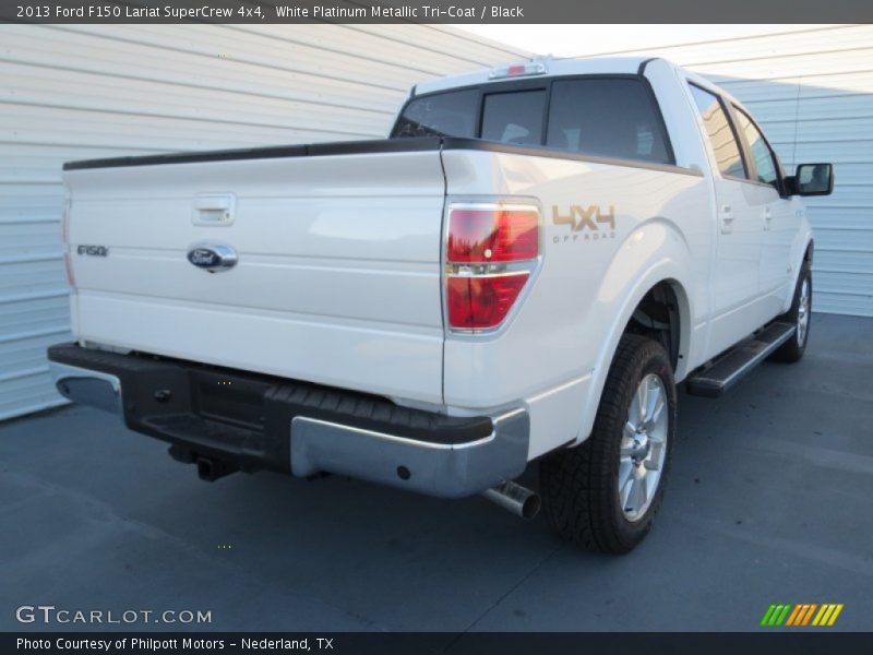 White Platinum Metallic Tri-Coat / Black 2013 Ford F150 Lariat SuperCrew 4x4