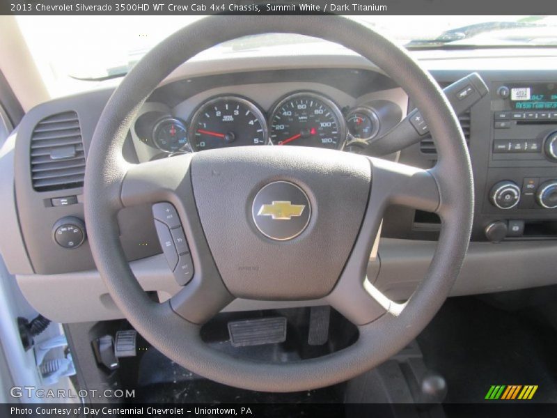 Summit White / Dark Titanium 2013 Chevrolet Silverado 3500HD WT Crew Cab 4x4 Chassis