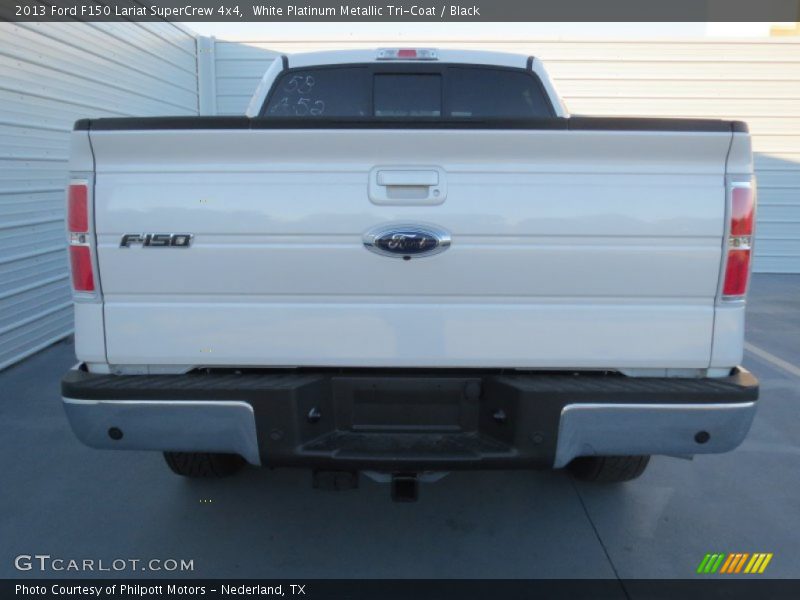 White Platinum Metallic Tri-Coat / Black 2013 Ford F150 Lariat SuperCrew 4x4