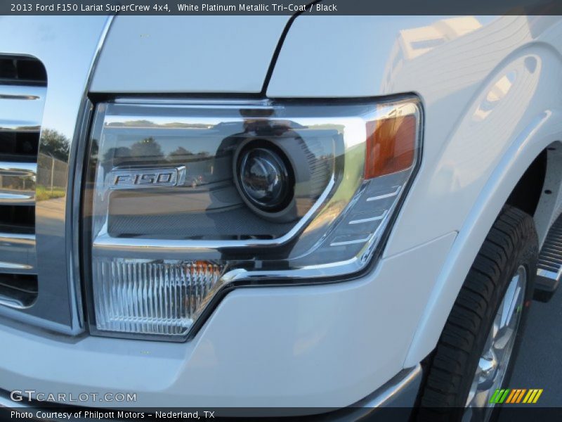 White Platinum Metallic Tri-Coat / Black 2013 Ford F150 Lariat SuperCrew 4x4