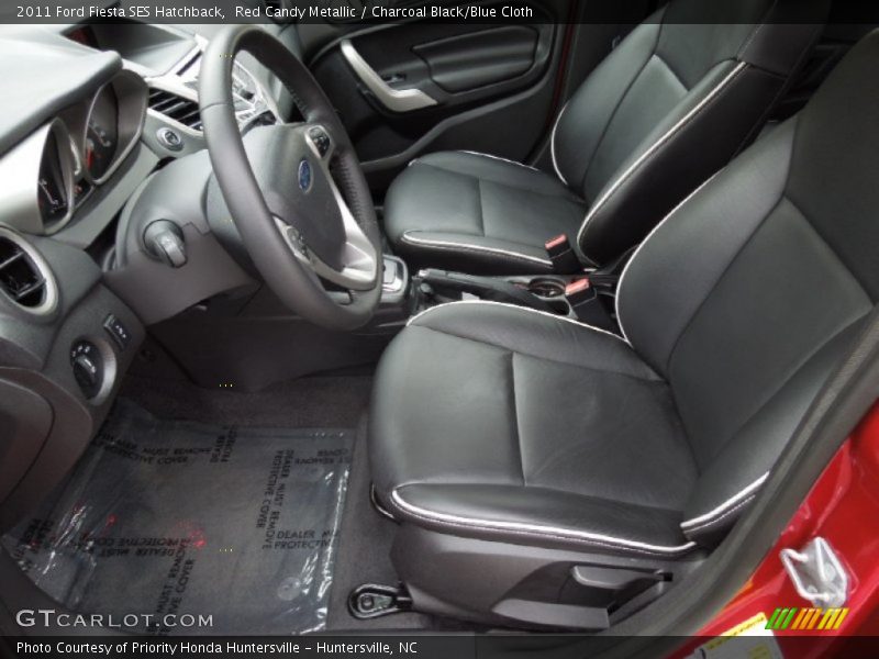 Red Candy Metallic / Charcoal Black/Blue Cloth 2011 Ford Fiesta SES Hatchback