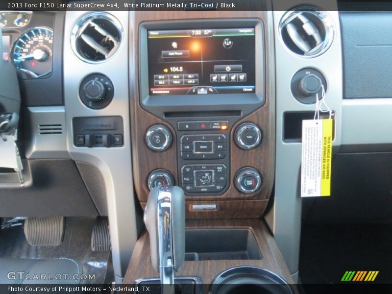 White Platinum Metallic Tri-Coat / Black 2013 Ford F150 Lariat SuperCrew 4x4