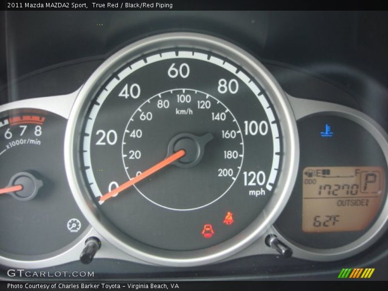 True Red / Black/Red Piping 2011 Mazda MAZDA2 Sport