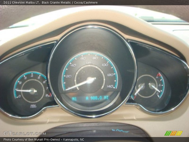 Black Granite Metallic / Cocoa/Cashmere 2011 Chevrolet Malibu LT
