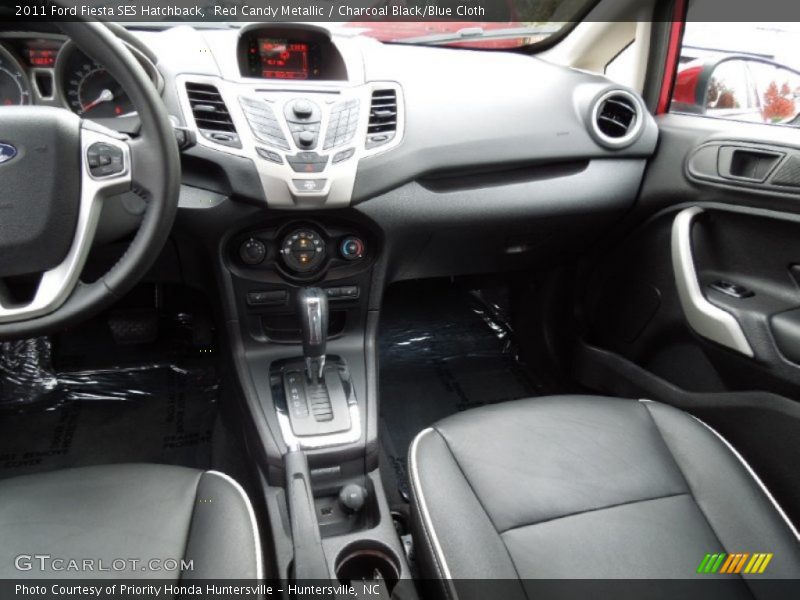 Red Candy Metallic / Charcoal Black/Blue Cloth 2011 Ford Fiesta SES Hatchback