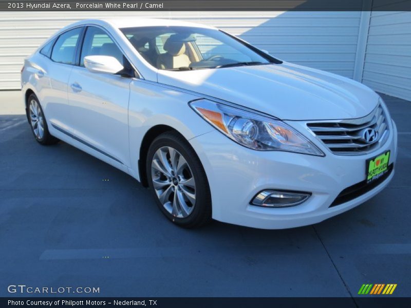 Porcelain White Pearl / Camel 2013 Hyundai Azera