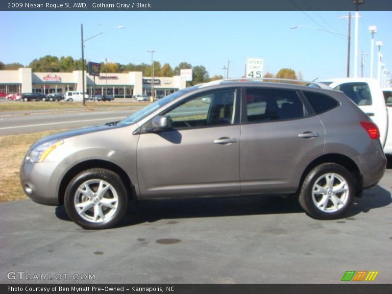 Gotham Gray / Black 2009 Nissan Rogue SL AWD