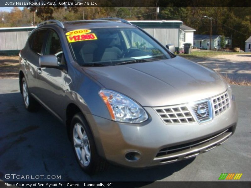 Gotham Gray / Black 2009 Nissan Rogue SL AWD