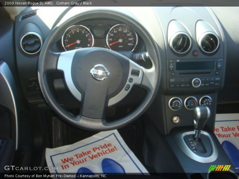 Gotham Gray / Black 2009 Nissan Rogue SL AWD