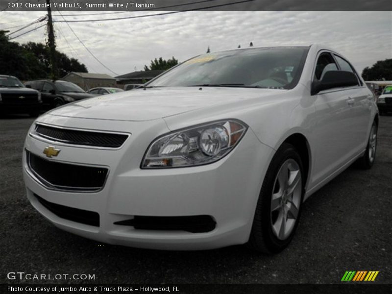 Summit White / Titanium 2012 Chevrolet Malibu LS