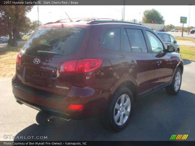 Dark Cherry Red / Beige 2007 Hyundai Santa Fe SE