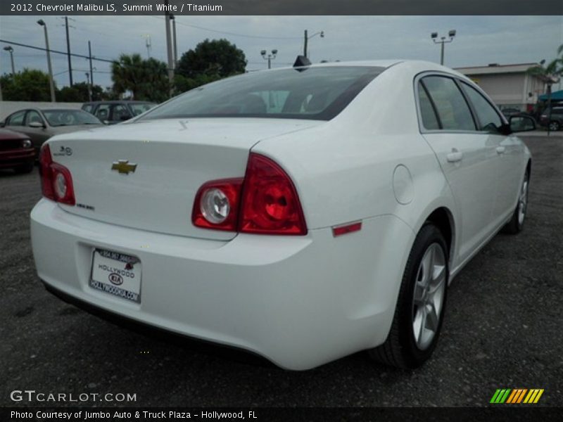 Summit White / Titanium 2012 Chevrolet Malibu LS