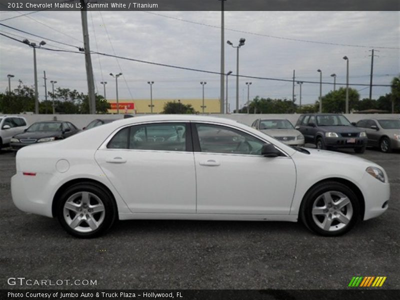 Summit White / Titanium 2012 Chevrolet Malibu LS