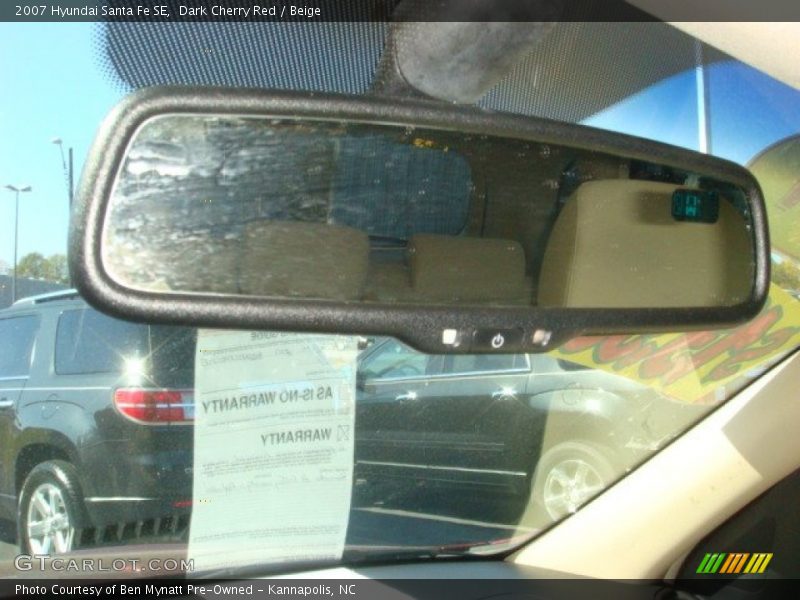 Dark Cherry Red / Beige 2007 Hyundai Santa Fe SE