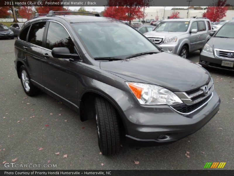 Polished Metal Metallic / Black 2011 Honda CR-V EX