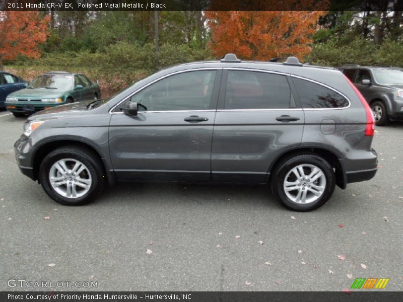 Polished Metal Metallic / Black 2011 Honda CR-V EX