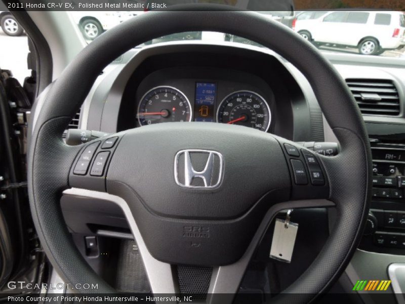 Polished Metal Metallic / Black 2011 Honda CR-V EX