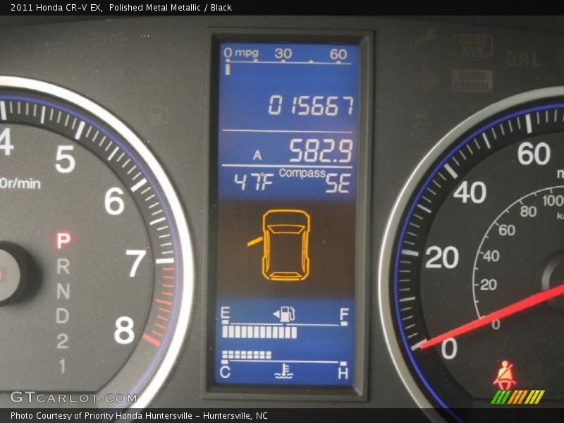 Polished Metal Metallic / Black 2011 Honda CR-V EX