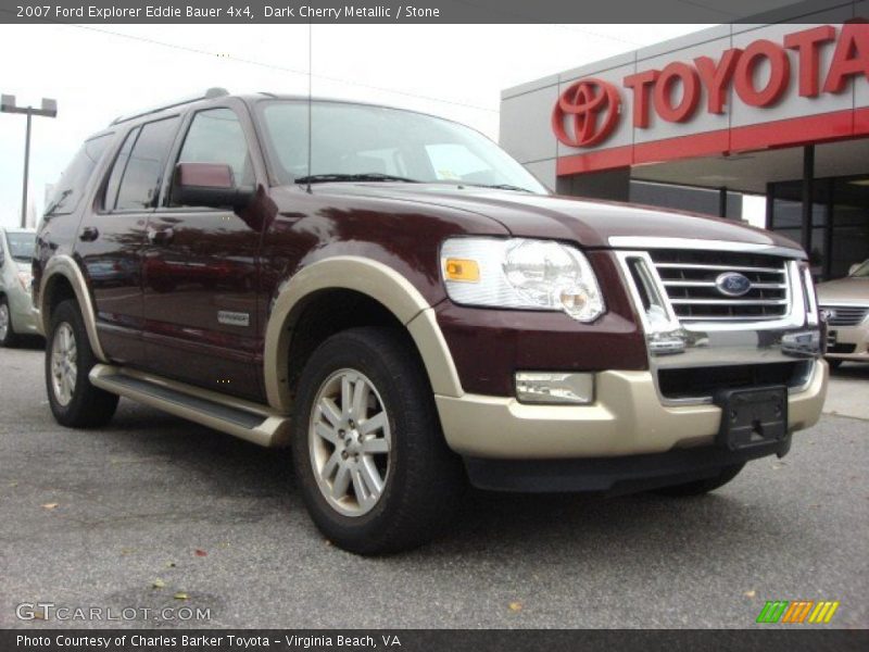 Dark Cherry Metallic / Stone 2007 Ford Explorer Eddie Bauer 4x4