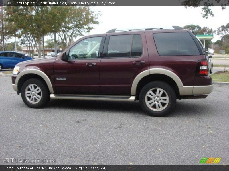 Dark Cherry Metallic / Stone 2007 Ford Explorer Eddie Bauer 4x4