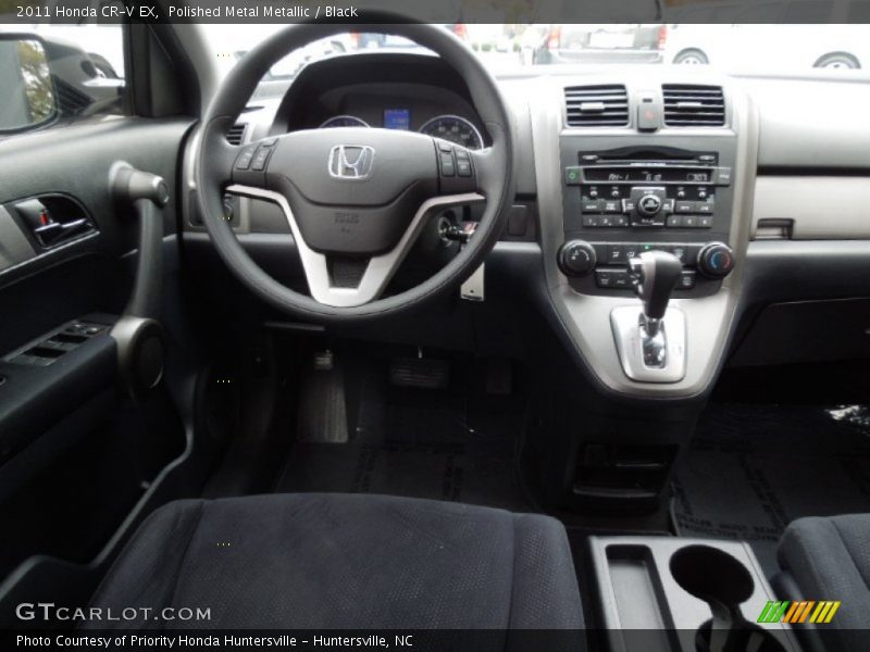 Polished Metal Metallic / Black 2011 Honda CR-V EX