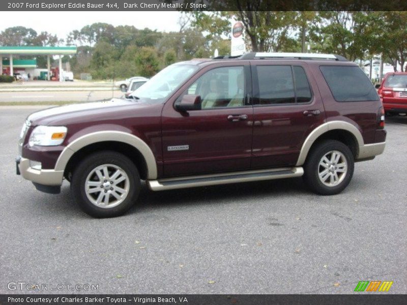 Dark Cherry Metallic / Stone 2007 Ford Explorer Eddie Bauer 4x4