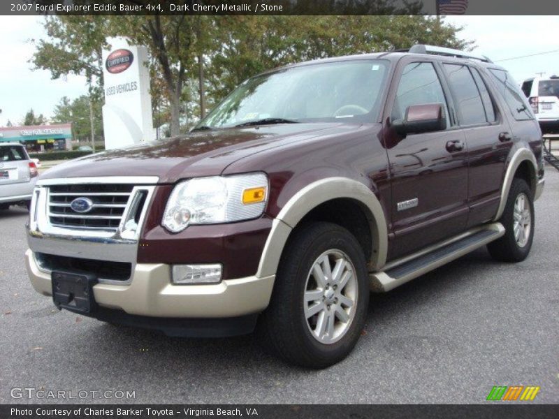 Dark Cherry Metallic / Stone 2007 Ford Explorer Eddie Bauer 4x4