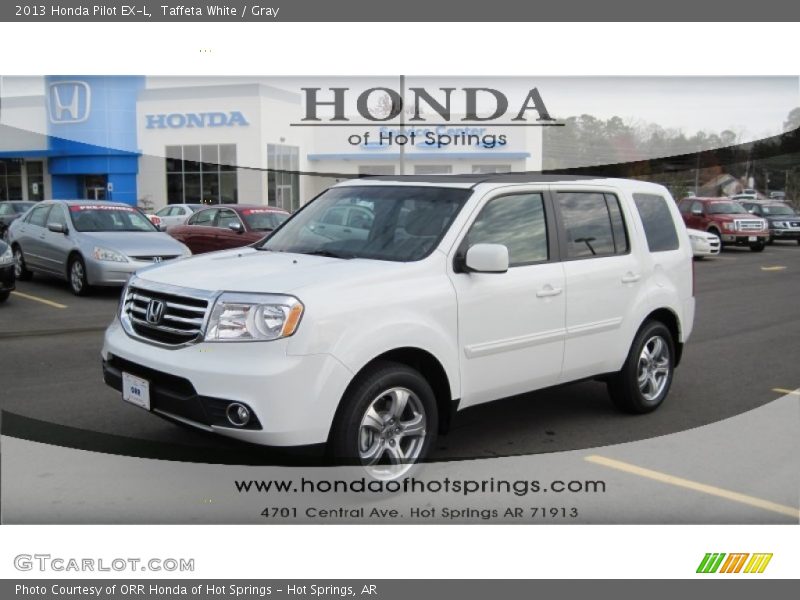 Taffeta White / Gray 2013 Honda Pilot EX-L