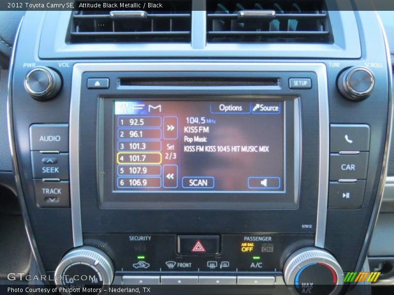 Attitude Black Metallic / Black 2012 Toyota Camry SE