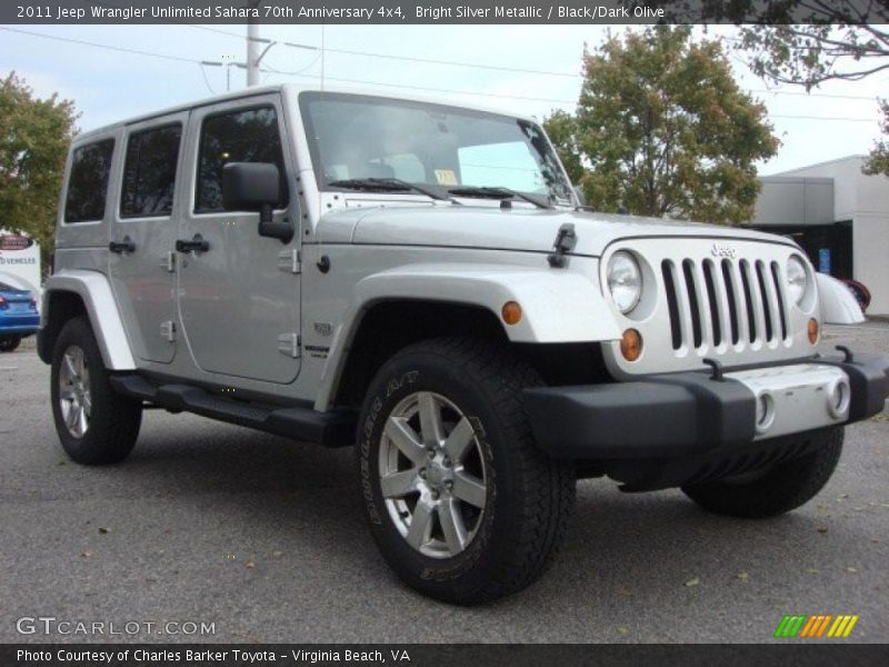 Bright Silver Metallic / Black/Dark Olive 2011 Jeep Wrangler Unlimited Sahara 70th Anniversary 4x4