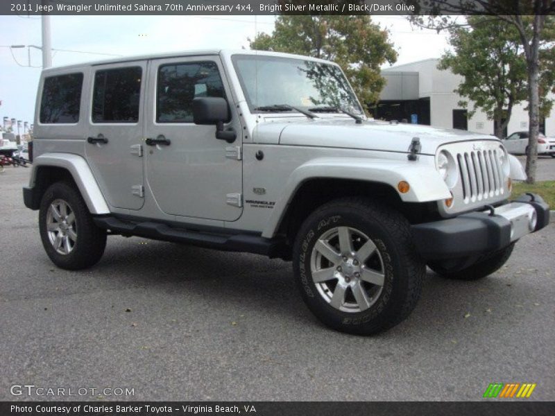 Bright Silver Metallic / Black/Dark Olive 2011 Jeep Wrangler Unlimited Sahara 70th Anniversary 4x4
