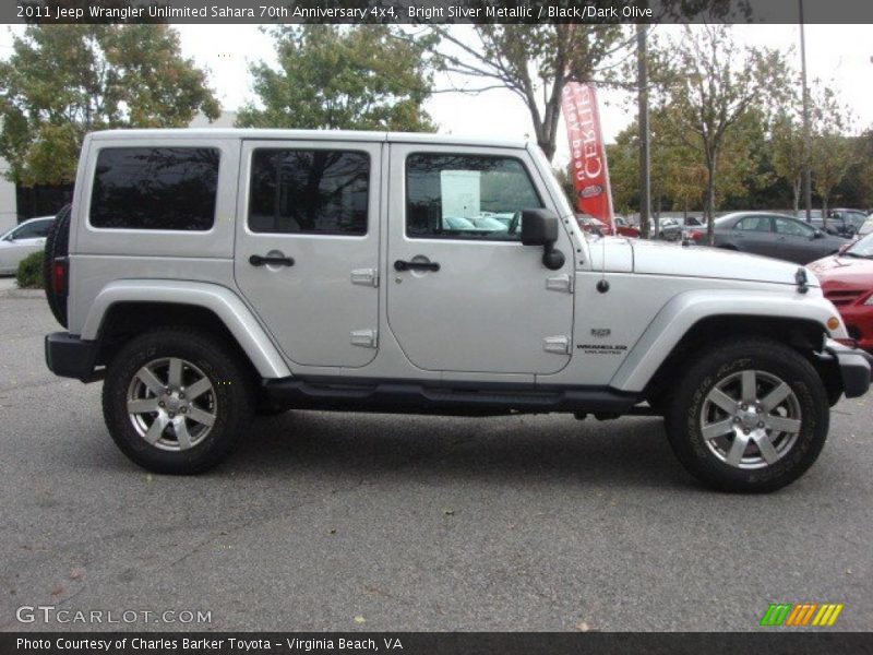 Bright Silver Metallic / Black/Dark Olive 2011 Jeep Wrangler Unlimited Sahara 70th Anniversary 4x4
