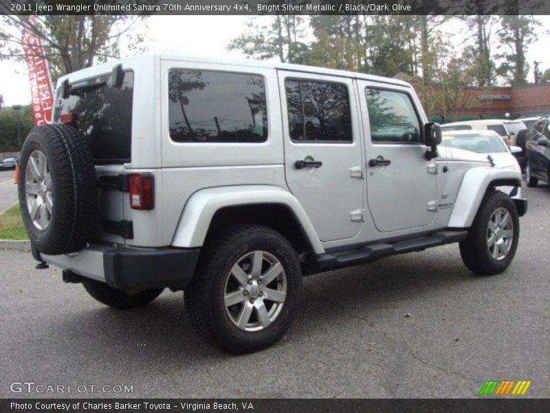 Bright Silver Metallic / Black/Dark Olive 2011 Jeep Wrangler Unlimited Sahara 70th Anniversary 4x4