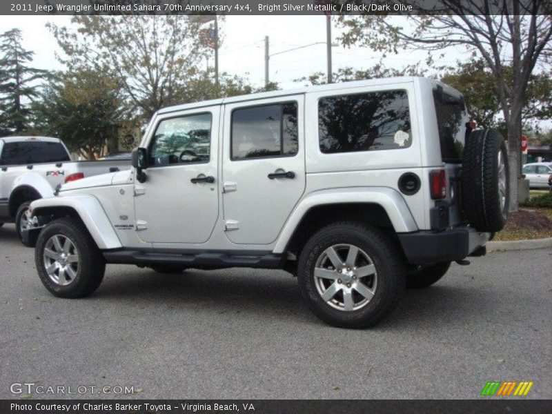 Bright Silver Metallic / Black/Dark Olive 2011 Jeep Wrangler Unlimited Sahara 70th Anniversary 4x4