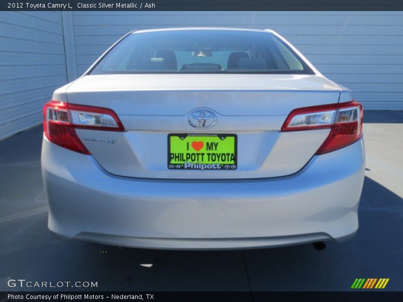 Classic Silver Metallic / Ash 2012 Toyota Camry L