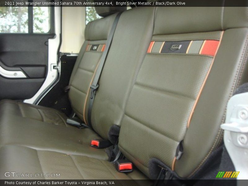 Rear Seat of 2011 Wrangler Unlimited Sahara 70th Anniversary 4x4