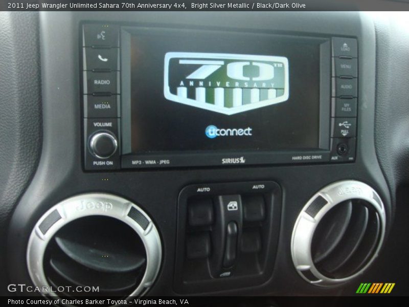 Controls of 2011 Wrangler Unlimited Sahara 70th Anniversary 4x4