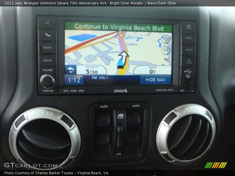 Navigation of 2011 Wrangler Unlimited Sahara 70th Anniversary 4x4
