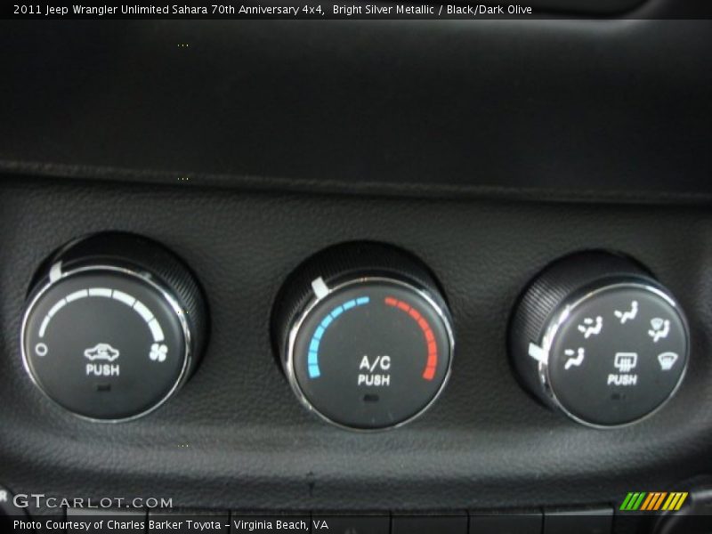 Controls of 2011 Wrangler Unlimited Sahara 70th Anniversary 4x4