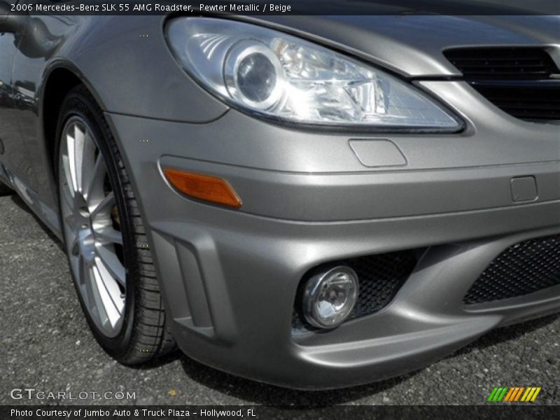 Pewter Metallic / Beige 2006 Mercedes-Benz SLK 55 AMG Roadster