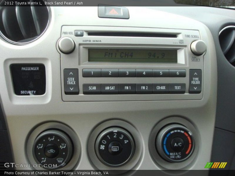Audio System of 2012 Matrix L
