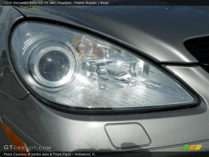 Pewter Metallic / Beige 2006 Mercedes-Benz SLK 55 AMG Roadster